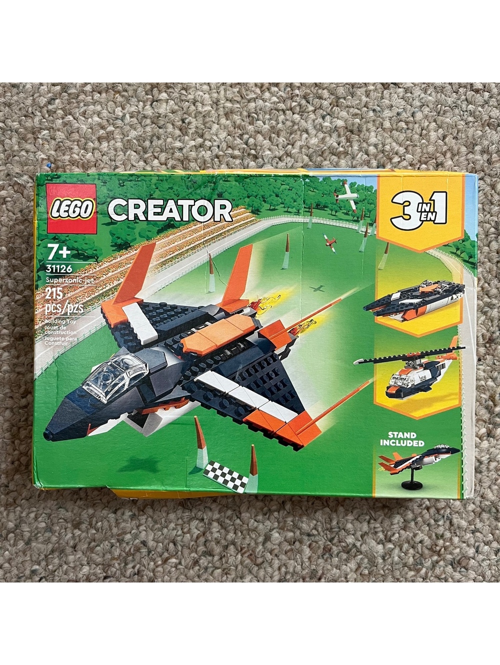 New Lego Creator Set 31126 Supersonic Jet 215 Pieces